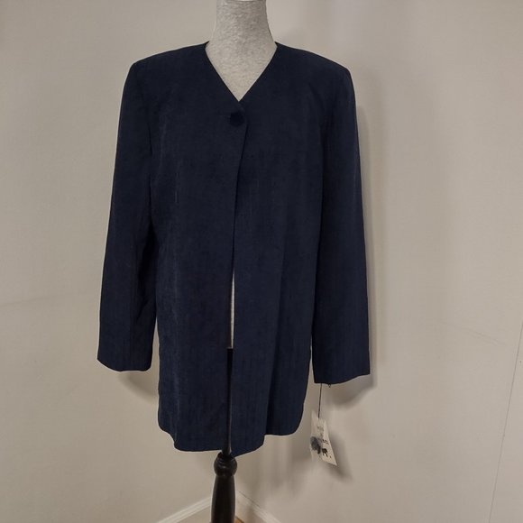 NWT Max & Mabel Blazer Blue Corduroy Handcrafted in California Size L - Picture 1 of 7